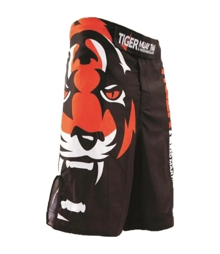 Tiger lose und komfortable atmungsaktive Polyester -Fitness -Wettbewerbstraining Shorts Muay Thai Boxing MMA 2012169057452