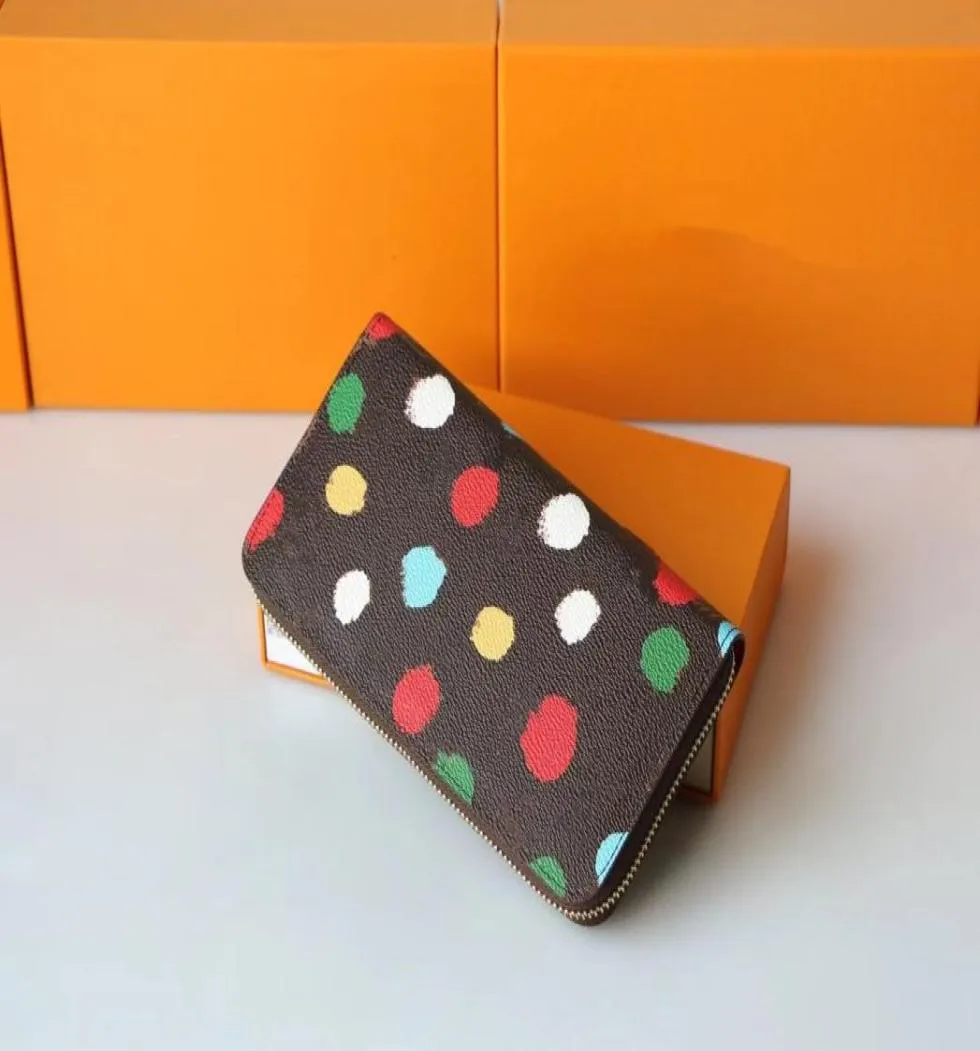 YK Victorine Zippy Wallets 3D Painted Polka Dots 3 Styles Women Fashion Designer Purse Key Pouch Card Holders M818651553229