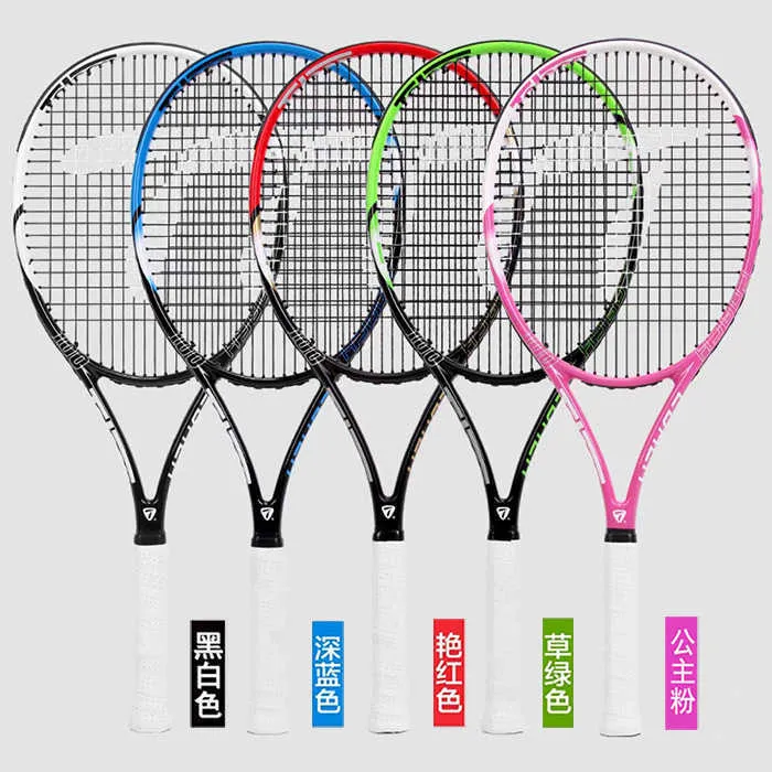 مضارب التنس Tianlong Tennis مضرب الألياف الكربون سلسلة الرجال والنساء الفردي مضرب التنس Q240423