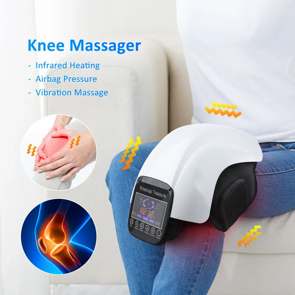 Pads Electric Heating Knee Pad Air Pressotherapy Massager Leg Joint Infrared Therapy Arthritis Pain Relief Knee Temperature Massage