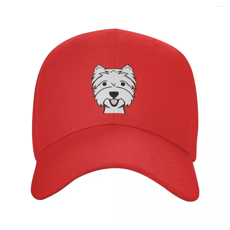 Ball Caps Fashion West Highland Terrier Baseball Cap masculino Mulheres personalizadas adultas adultas Westie Dog Dadd Hat Summer Summer