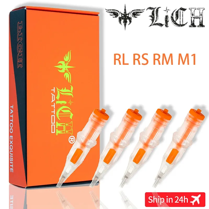 Machines Lich 10 /20 PCS Cartridge Tattoo naalden RL RS RM M1 Wegwerpgestabiliseerde veiligheid Tattoo -naald voor cartridge machines Grips