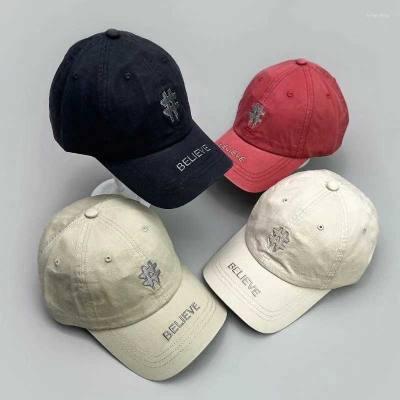 Ball Caps coreano ricamato da tic tac toe letter cappello da baseball maschi donne ombrellone traspirante berretto a snapback coppia versatile retrò