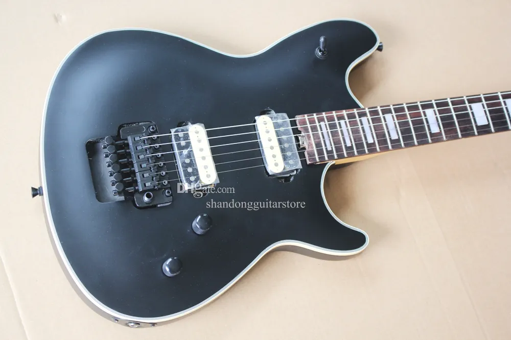 Factory Mat Black Electric Guitar met carrosseriebinding, Rosewood Beneboard, Aangebied logo/kleuraanpassing