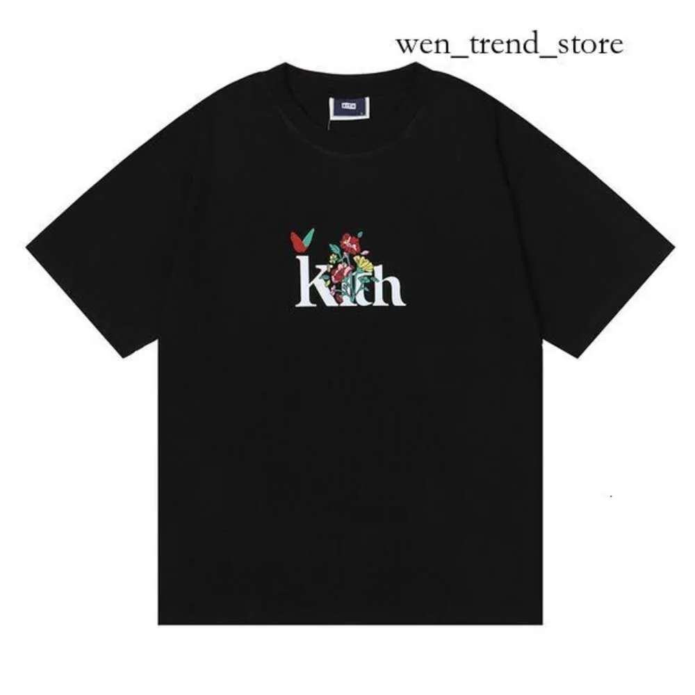 Kith Shirt 2023 Summer Mens Designer T Shirts Trends Brand Rabbit Paper Cutting Spider Print Round Neck Roose Castiral Cotton Tシャツの男性と女性971 213