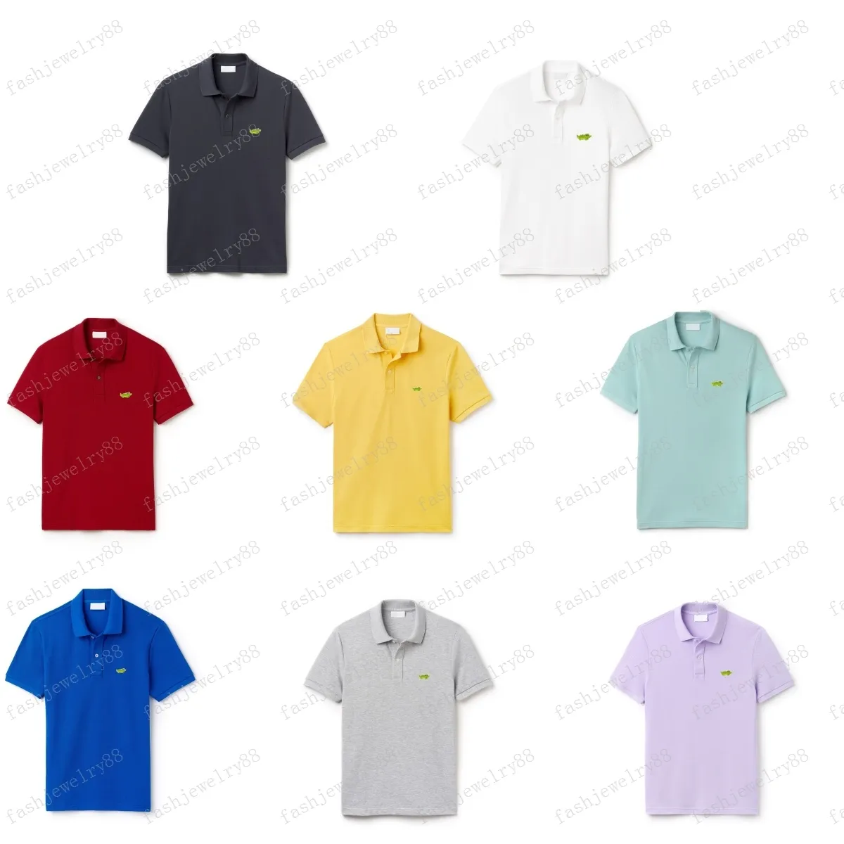 T-shirt concepteur de luxe de haute qualité Polo Polo High Street broderie Crocodile Printing Clothing Mens Brand Lacos Polo