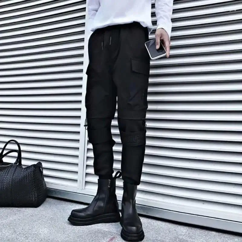Men's Pants Holiday Casual Black Men Thin Mens Fashion Techwear Outdoor Shopping Travelling Slim-fit Punk Trousers 4 Seasons Versatile