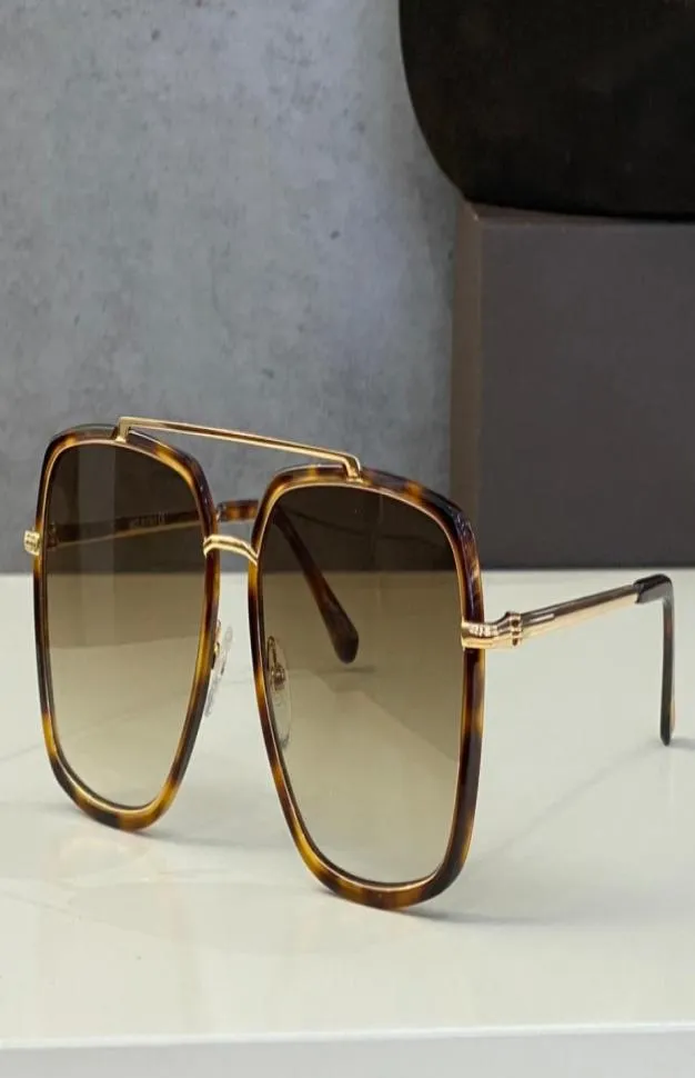Lionel Gold Havanabrown Sonnenbrille 0750 Rechteck 750 Sonnenbrillen für Männer Frauen Modische Augenkleidung Accessoires mit Box9290766
