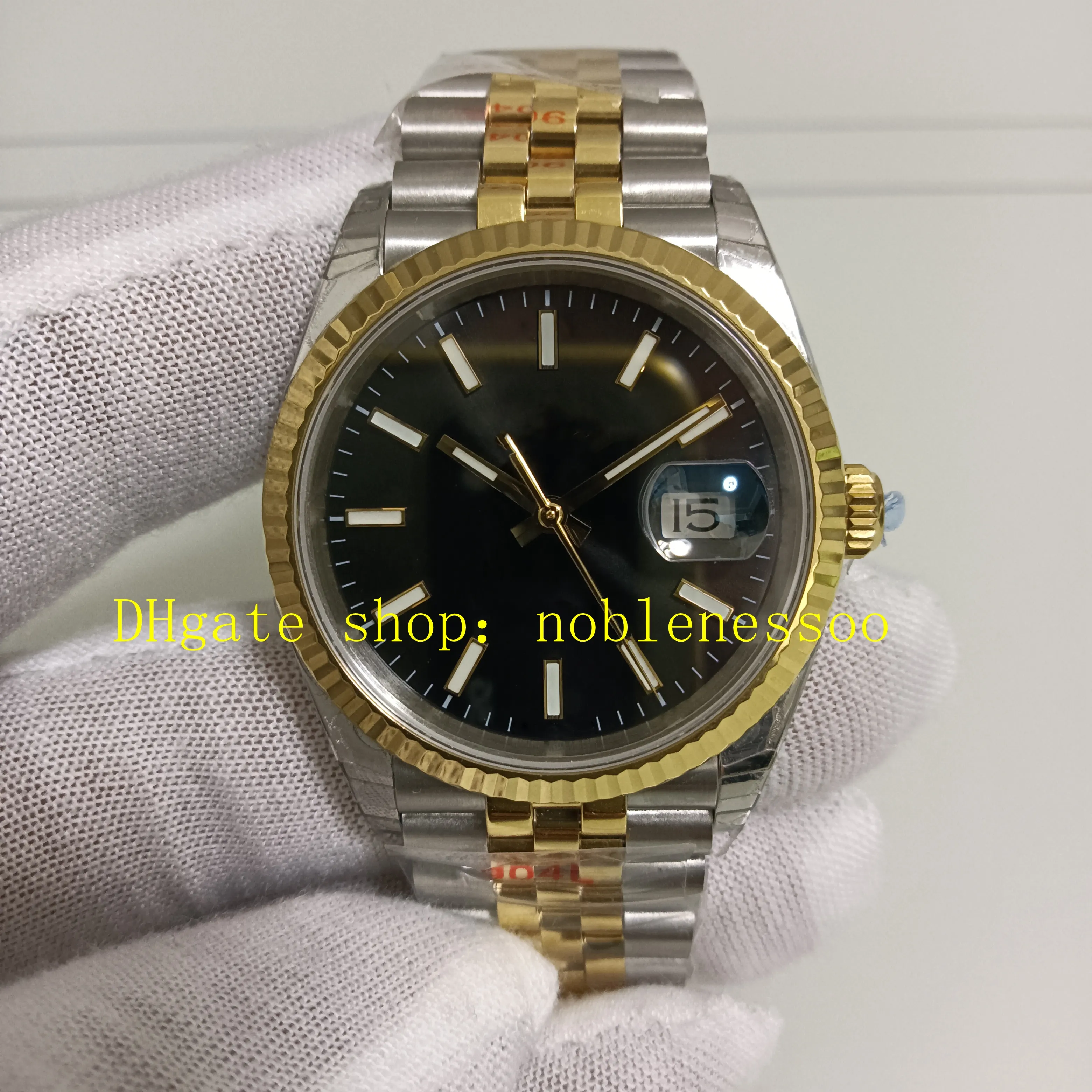 26 Style Super Unisex 36mm Watch 904l Women Mens 126233 Black Dial Fluted Bezel Yellow Gold Two Tone Steel Jubilee Armband EW Factory Cal.3235 EWF Everose Watches