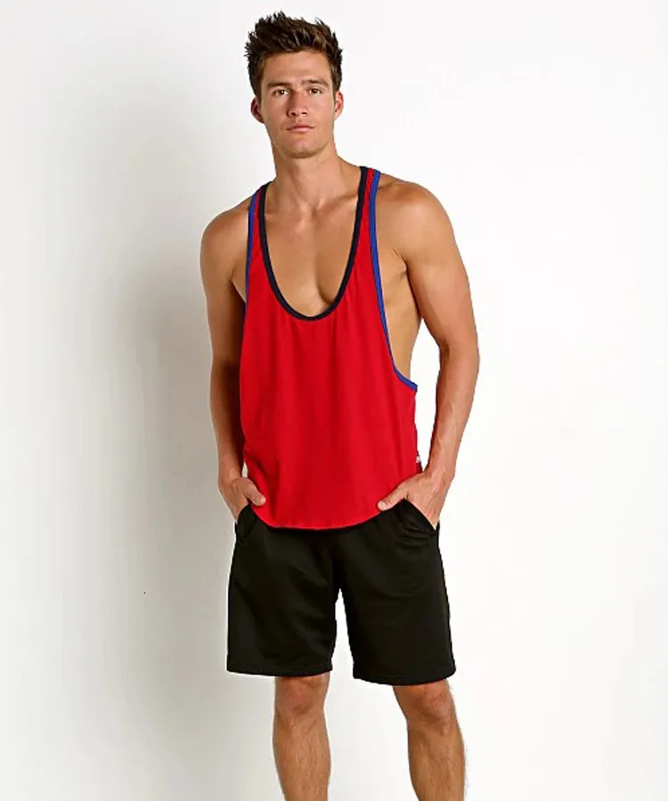 Summer Mens Clothing Beach Vest Fitness Sports Fitness Strong et beau coton pur plus BXT-134544 240415