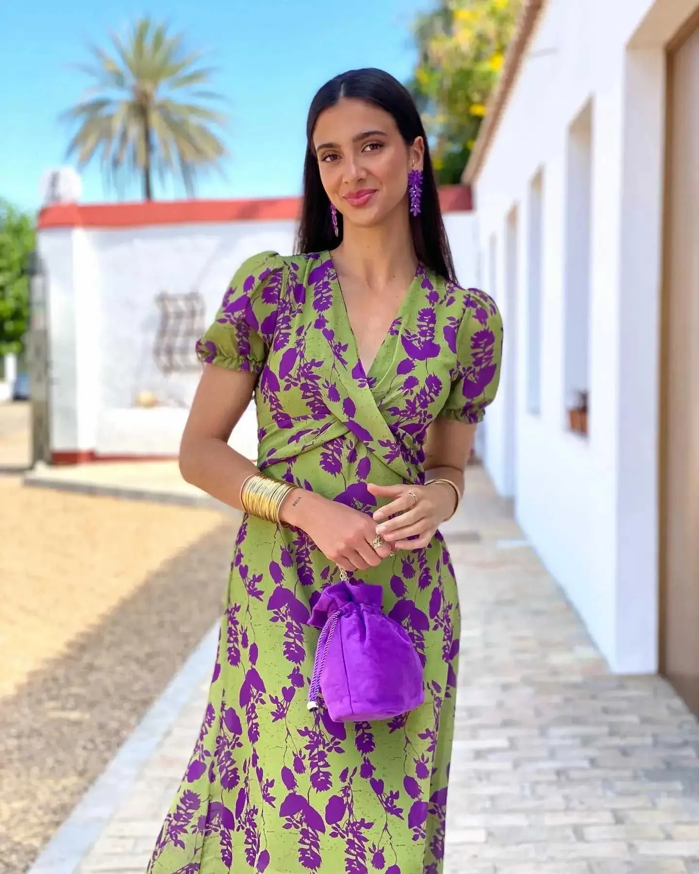 green emerald velvet dress Zapaka Women Green Summer Dress V Neck High Waist Casual Dress, Green / S