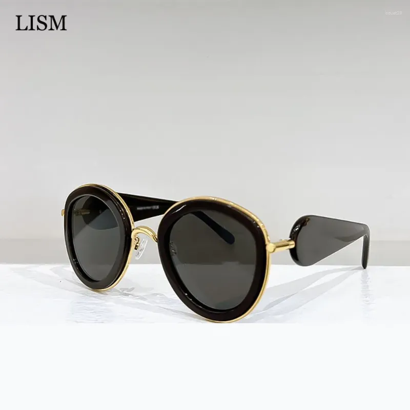 Óculos de sol Mulheres homens design de marca de alta qualidade óculos circulares vintage uv400 copos de moda de luxo gradien