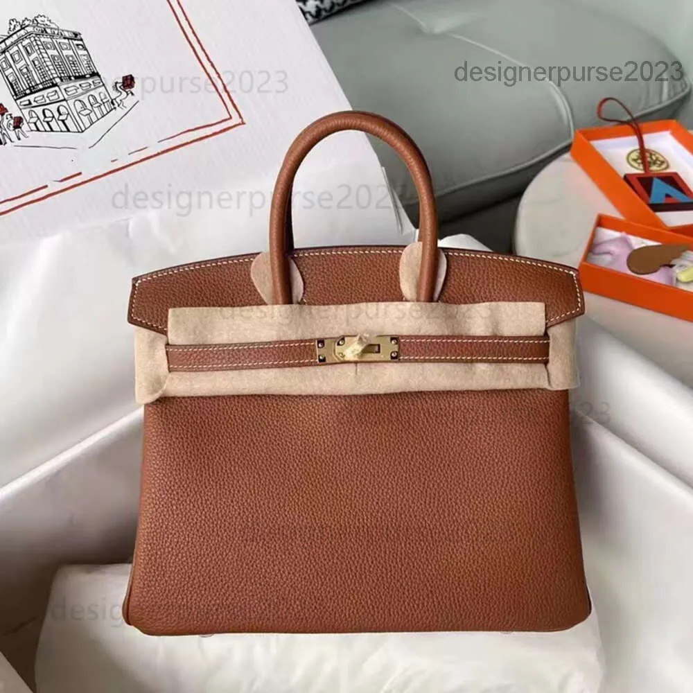 Classic Bag Women Large Bags New 2024 Birkkins Designer Capacity Genuine Leather Top Layer Togo Cow Leather Litchi Womens Pattern One Shoulder Handbag LOJ6 CHN9