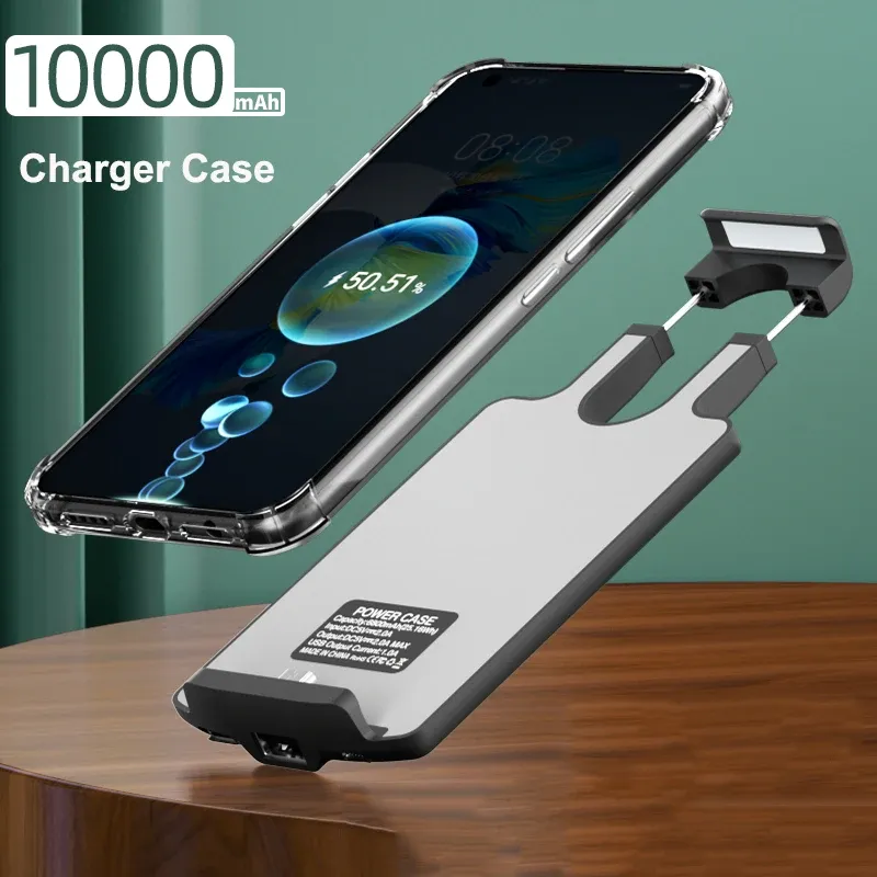 الحالات uniwersalny micro USB typec etui na baterie do iPhone xiaomi samsung oneplus power bank out ourdoor case do 5.06.5 cala