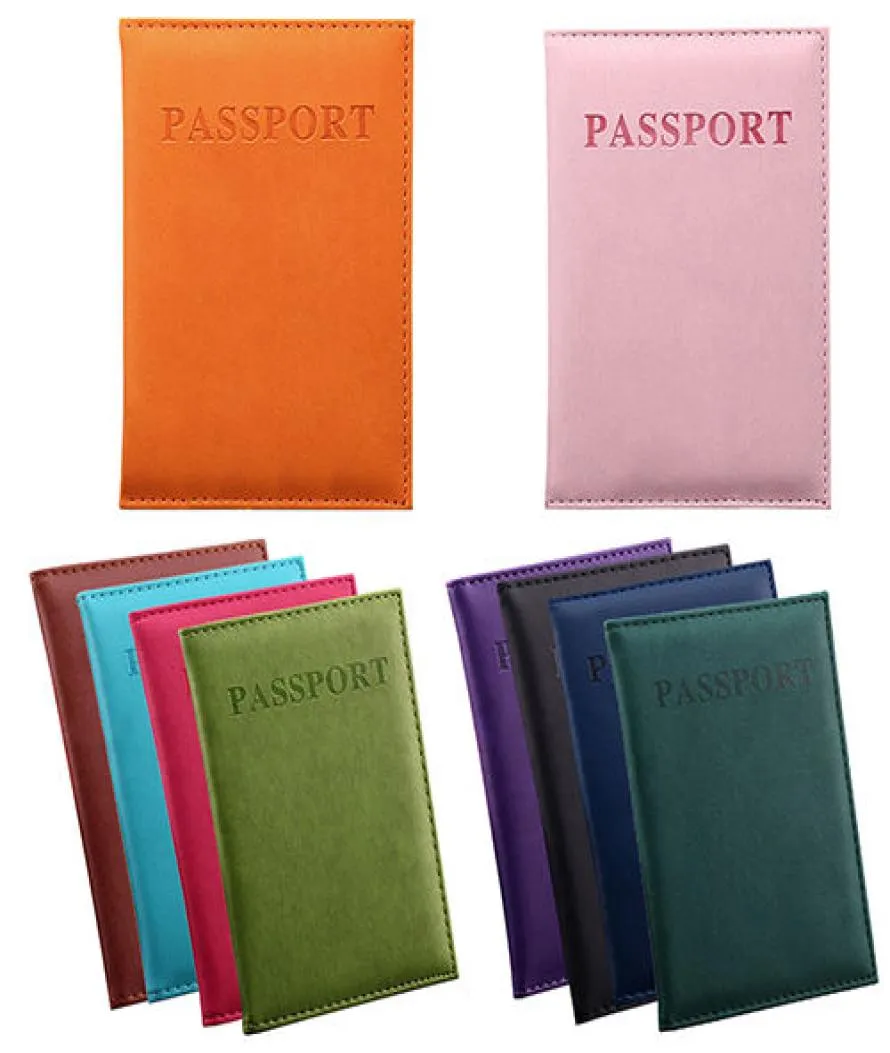 Fashion Faux Leather Travel Passport Holder Cover ID Card Cover Case Bag Passport Wallet Protective Sleeve Storage Bag242J1652550