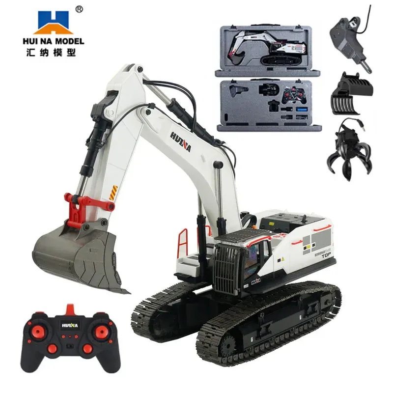 Bilar Huina 1594/1592 RC Excavator 1:14 22ch RC Truck Remote Control Cars Trucks Crawler Children's Electric Car Toys for Boy Gift