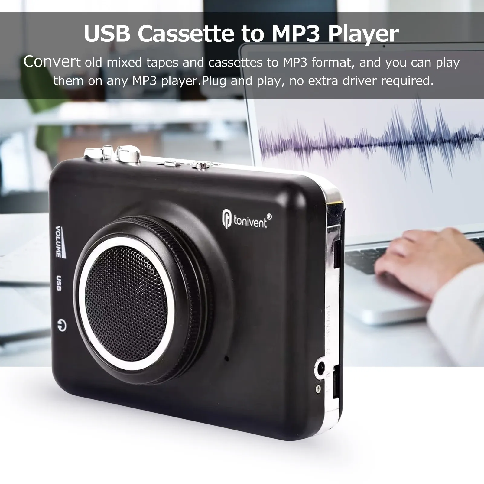 Odtwarzacz USB Muzyka odtwarzacza rejestratora rejestratora adapter Stero kasetowy odtwarzacz Reprodukt Player konwertera na konwerter mp3