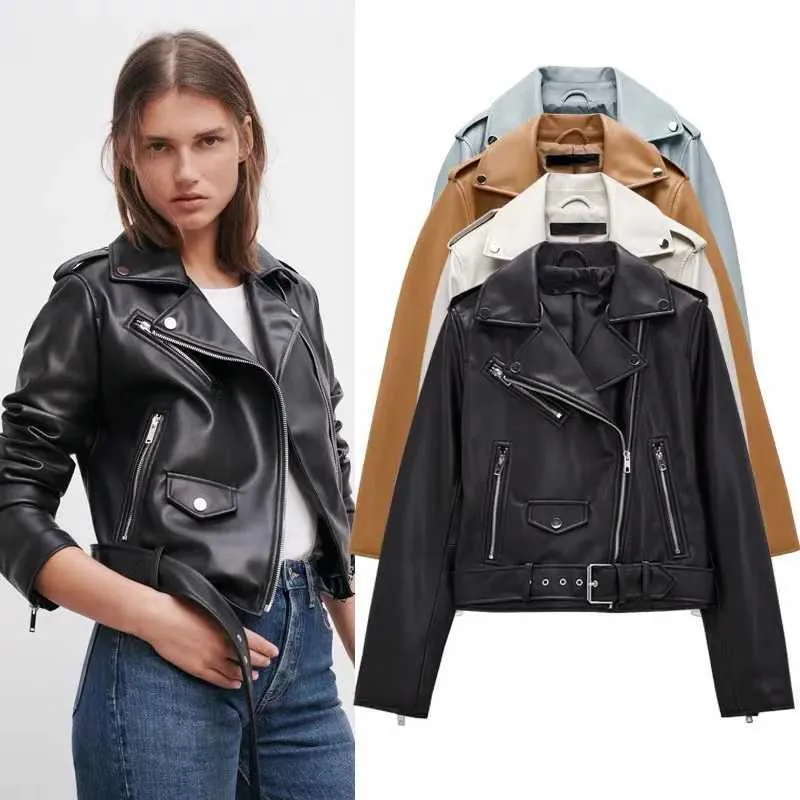 DHgate.com:Womens Faux Leather Motorcycle Jacket: Stylish
