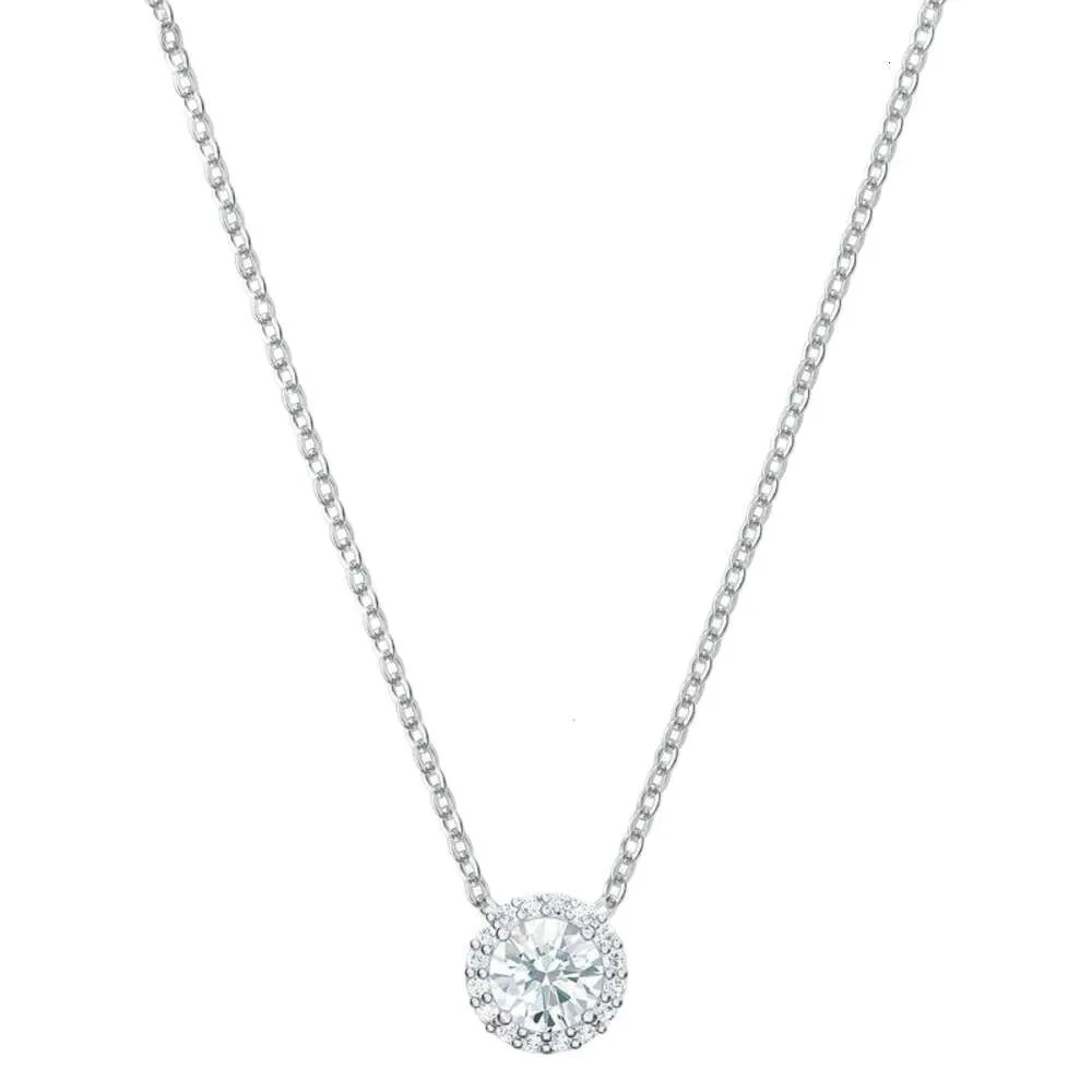 Swarovski Necklaces Pendant Designer Swarovskis Jewelry Silver Angel Wheel Necklace Female Swallow Element Crystal Single Diamond Collar Chain Female