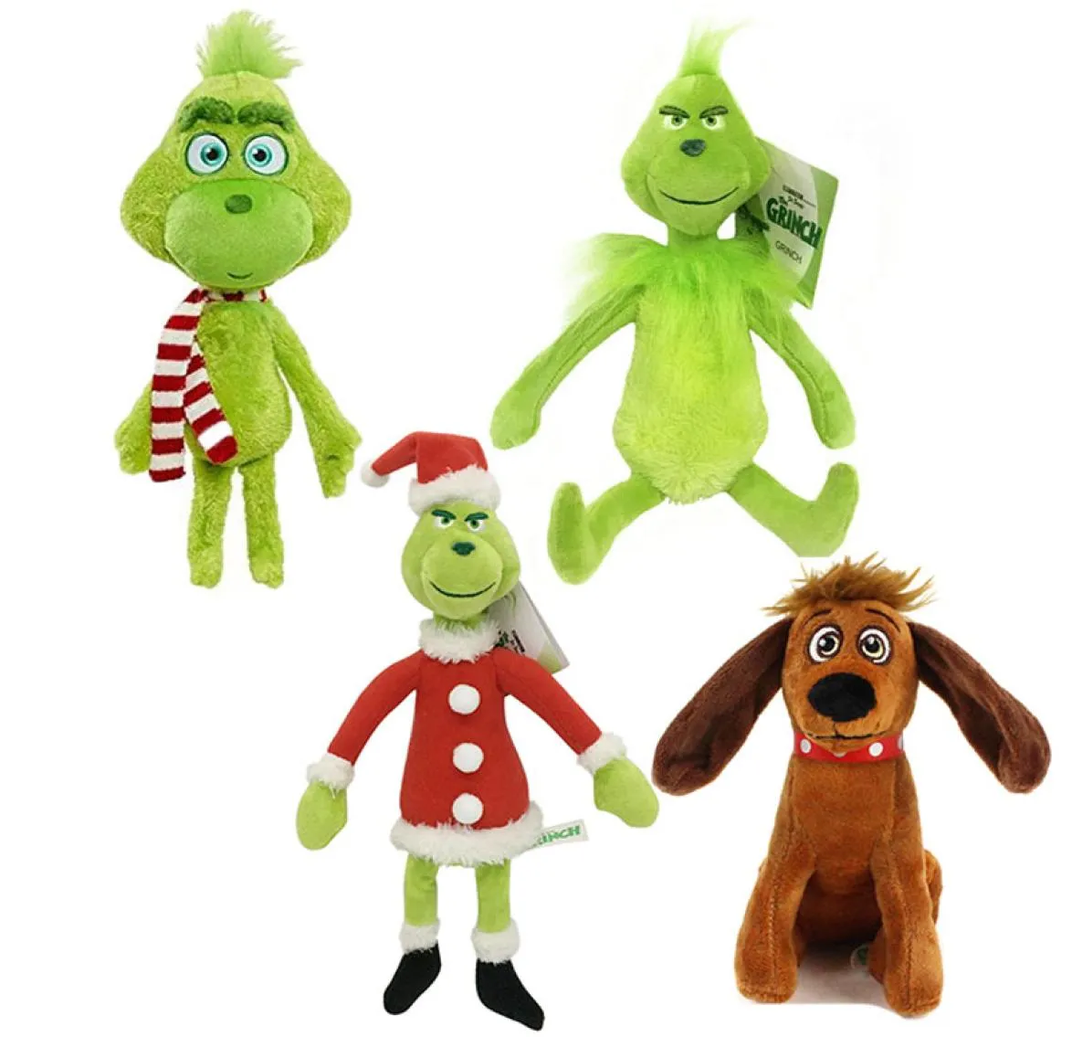 Hoe de Grinch Grinch Plush Toys Stole Max Dog Dog Soft Stuled Cartoon Animal Peluche For Kids Christmas Gifts9287536