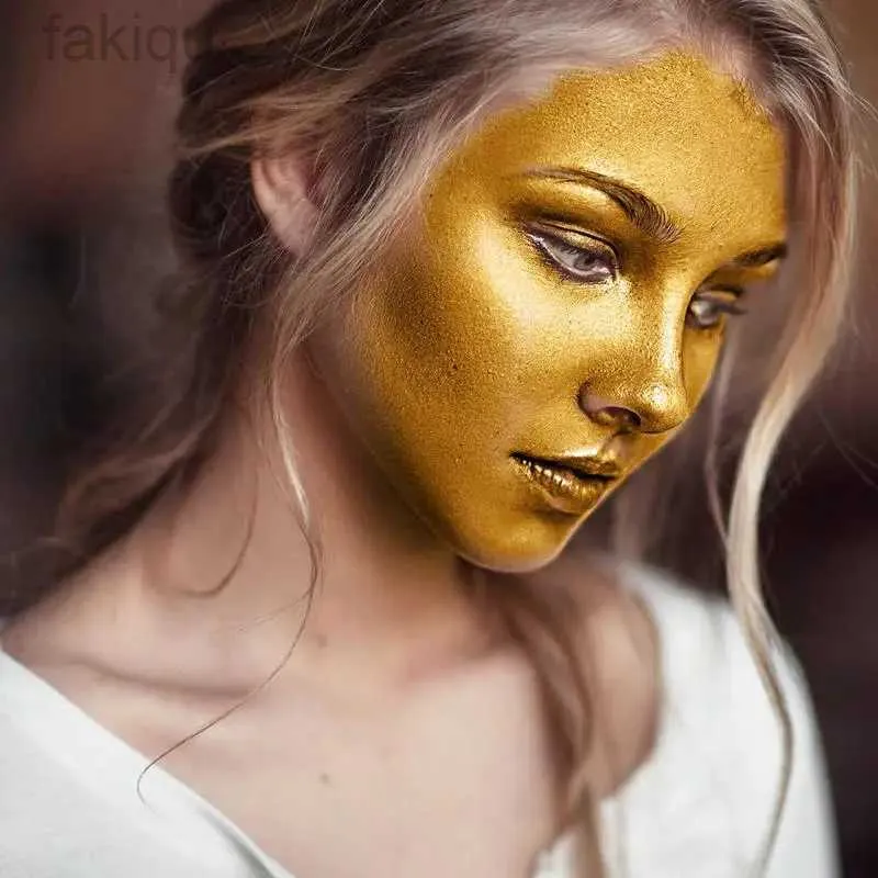 Kroppsfärg kroppsfärg makeup pinne guld ansikte färg pinne blandbara full kroppsfärg pinnar svettsäker vattentät för halloween cosplay 60g d240424