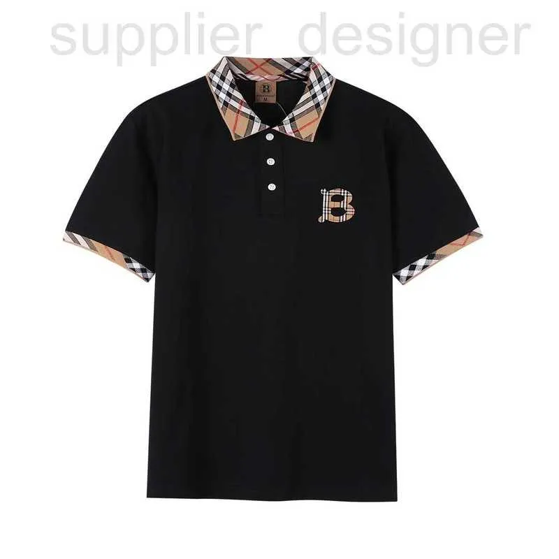 Herrpolos designer ba jia sommar ny t-shirt kortärmad rutig mode mångsidig polo skjorta shanba baosen 3nuu