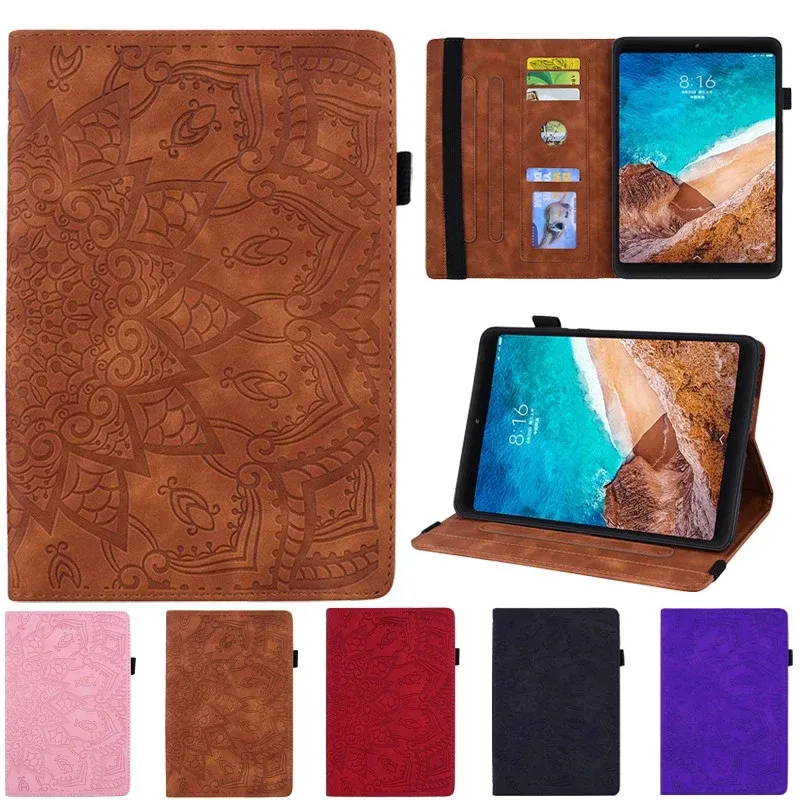 Case 3D Flower Embossed Tablet Case for Xiaomi Mi Pad 4 Plus / Mi Pad 5 6 Pro Pad6 Case Flip Stand for Funda Xiaomi Redmi Pad SE Case