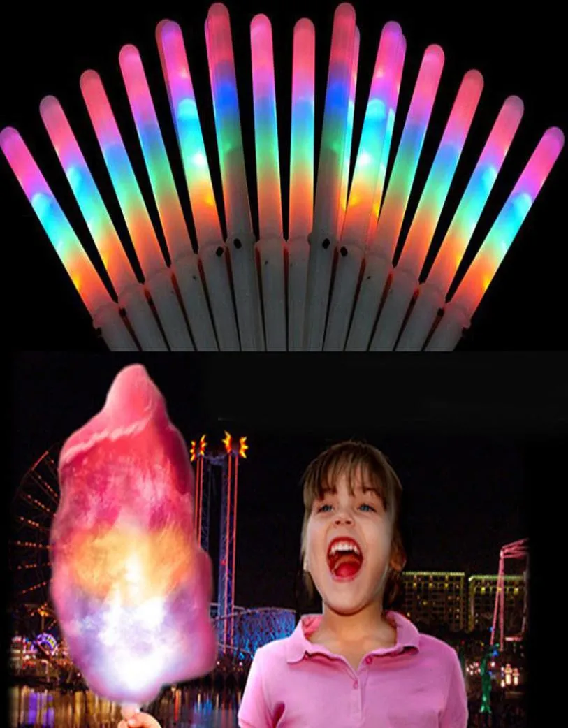 2020 NY LED COMOLL CANDY GLO KONTER Färgglada LED Light Stick Flash Glow Cotton Candy Stick For Vocal Concerts Night Party3529749