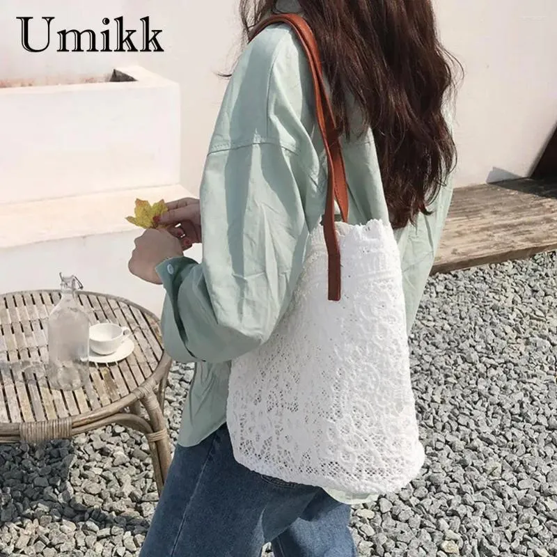 TOTES KOBIETA TOP TOP MODES SUTNIA KOREAN MORI LACE TOTE TOTE Piękna duża pojemność Elegancka Fashon Casual Bucket Zakupy