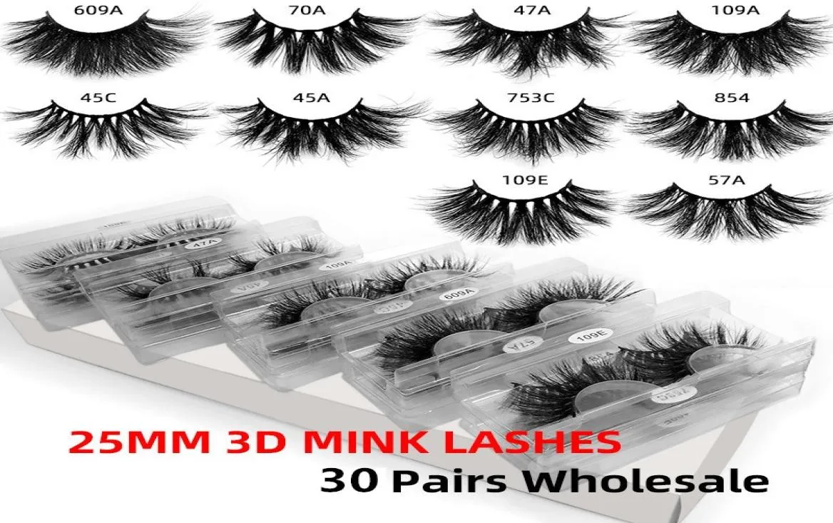 Новое прибытие 10 стилей 25 мм ресниц 3D Mink Eshelash в объемных натуральных длинных ресницах норки.