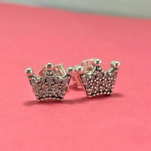 Autentisk 925 Sterling Silver Magic Crown Stud örhängen för örhängen Stud Smycken 297127CZ Fashion Presentörhängen