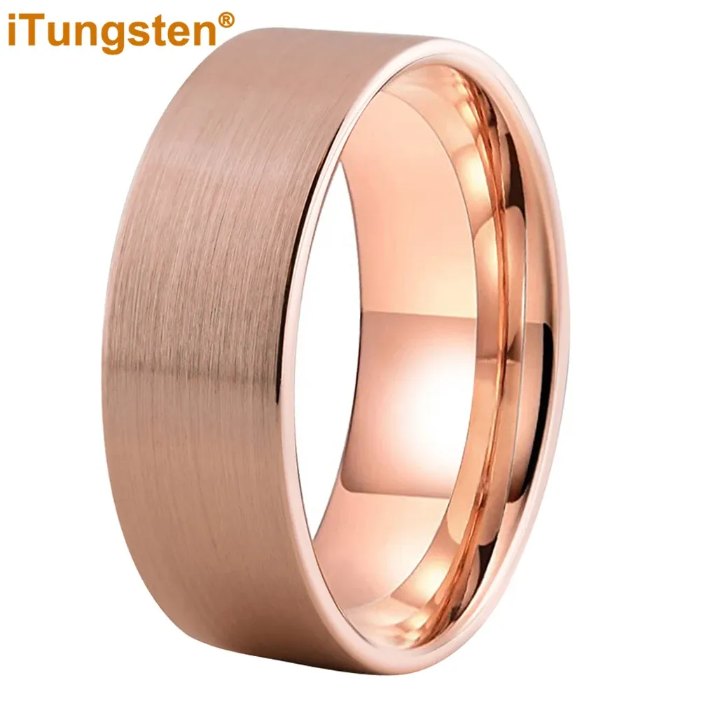 Rings itungsten 4 mm 6 mm 8 mm Tungsten Carbide Ring Men Women Betrokkenheid trouwring mode sieraden pijpen geborsteld comfort fit