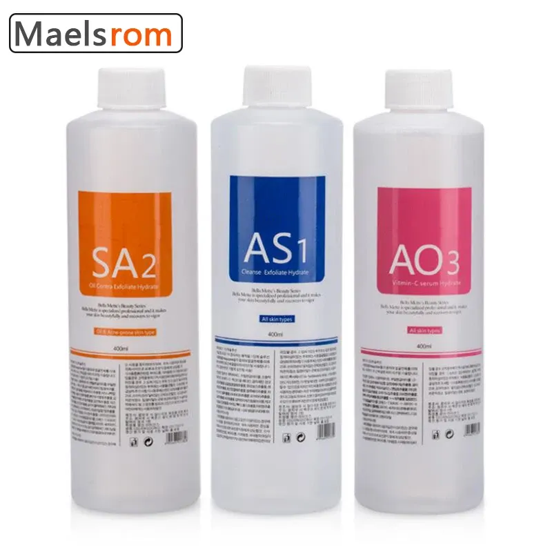 Maschinelle Gesichtsfeindienergesicht Serumhydro Aqua Peel Solution 400 ml Kit von 3 Seren AS1 SA2 AO3 für Gesichtsmaschinenhaut Tiefe Reinigung