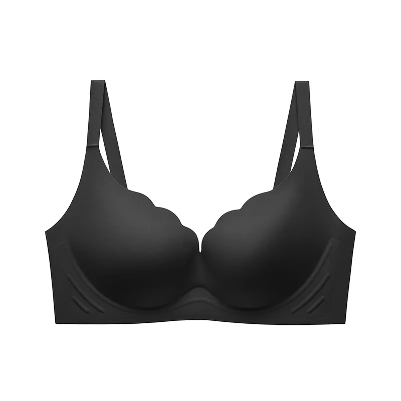 Dutifulon Seamless Scalloped Push-up Bra Sentmoon Sports Bras For Women Wireless Support Soft And Comfortable Bras For Older Women
