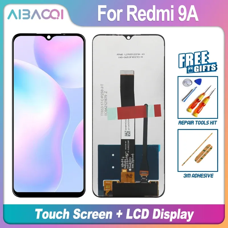 画面aibaoqiブランド新しい6.53インチxiaomi redmi 10aタッチスクリーン + lcdディスプレイアセンブリ交換xiaomi redmi 9a 9c電話