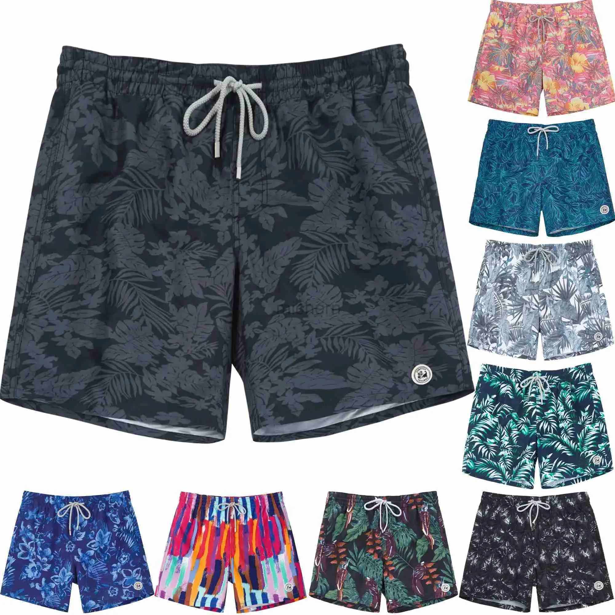 Surfcuz masculino shorts de banho masculino shorts de praia seca rápida com forro de malha e bolsos de verão surfando troncos de banho de banho para homens d240424