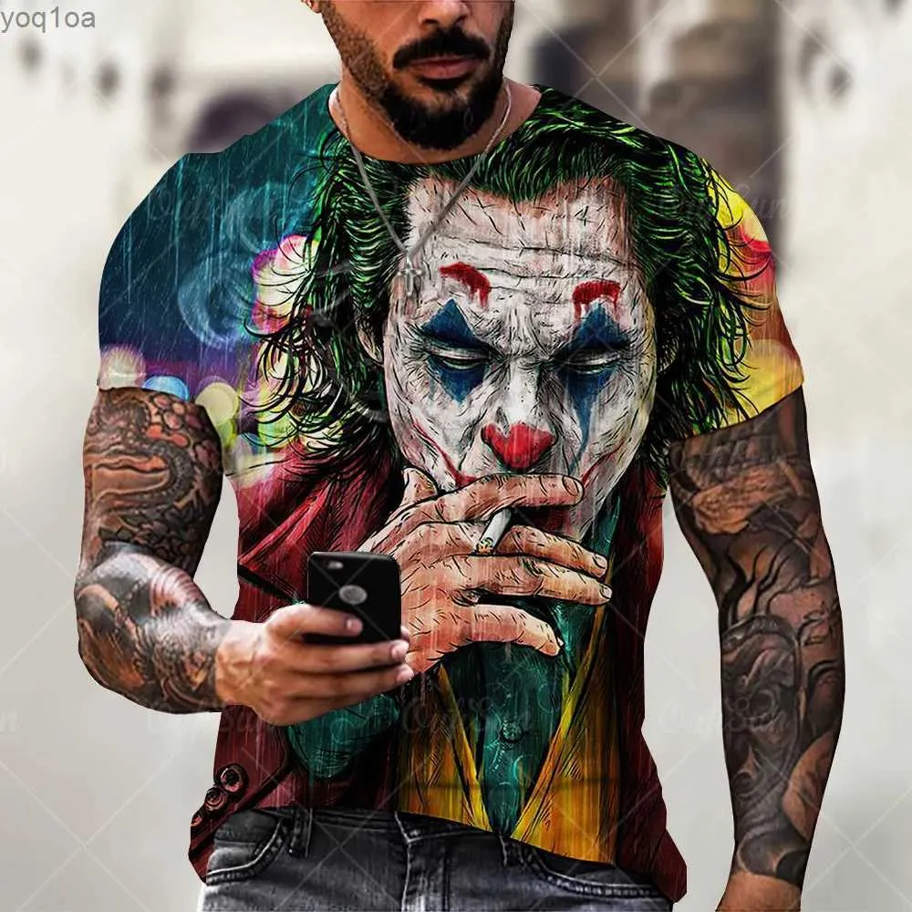 Męskie koszulki Summer Men T-shirty krótkie rękawy Modna Joker 3D Printed Street