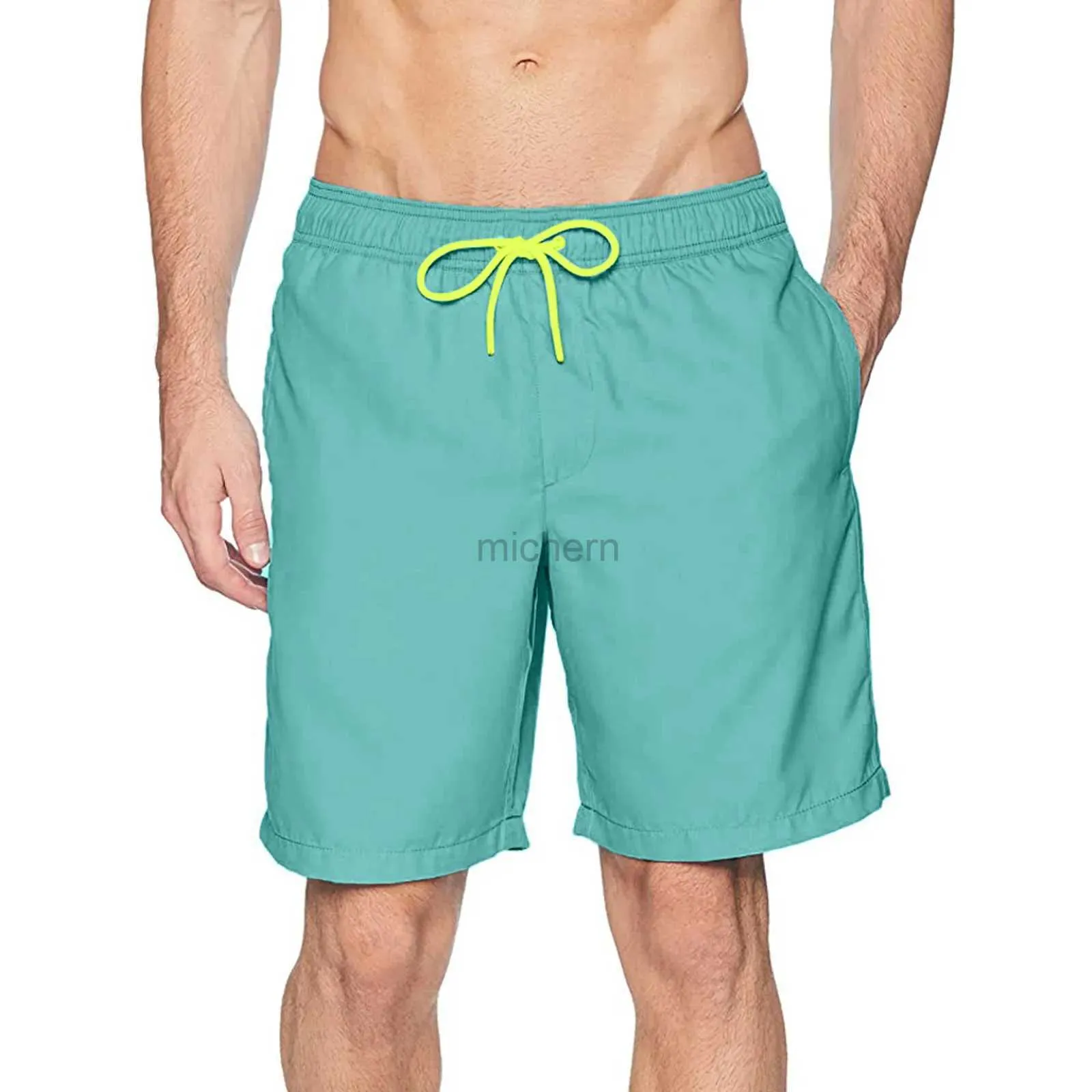 Mäns badkläder Summer Beach Board Shorts Män Swim Trunks Short Pants Man Sport Baddräkter Volleyboll Mens Underwear Badkläder Shorts 2024 D240424