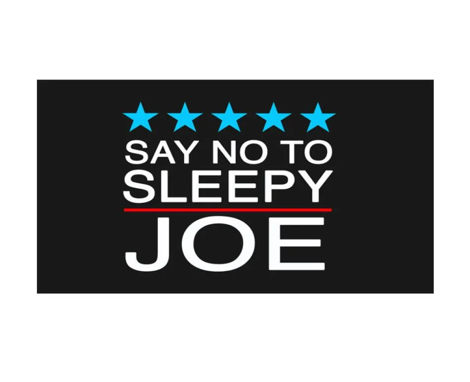 Flagi antybidenowe Say No to Sleepy Joe 90x150cm podwójne szwy flagi festiwalu Prezent 100d poliesterowy wydruk na zewnątrz 8219798