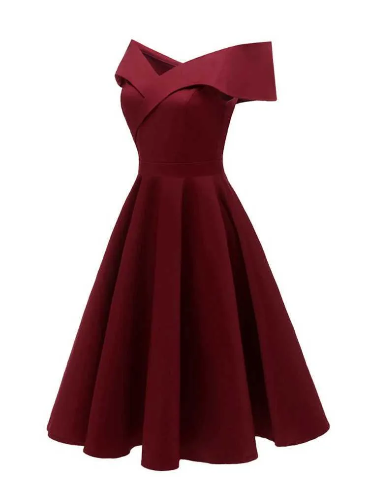 Shoeless Party Cold Shoulder Dress - Sexy Ning Birthday PR Ele Wen Fit and Flare Cotton Cold Shoulder Dress (M241123)