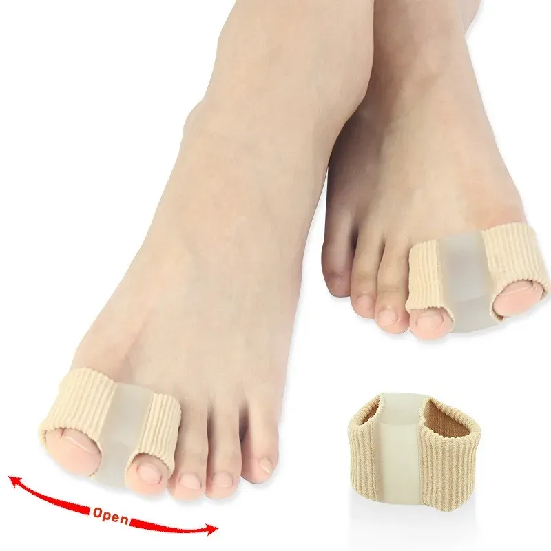 Behandling 2 PCS TOE Separator Hallux Valgus Corrector Toe Spacer Spreader Fat Finger Corrector Thumb Bunion Straceener Foot Care Tool