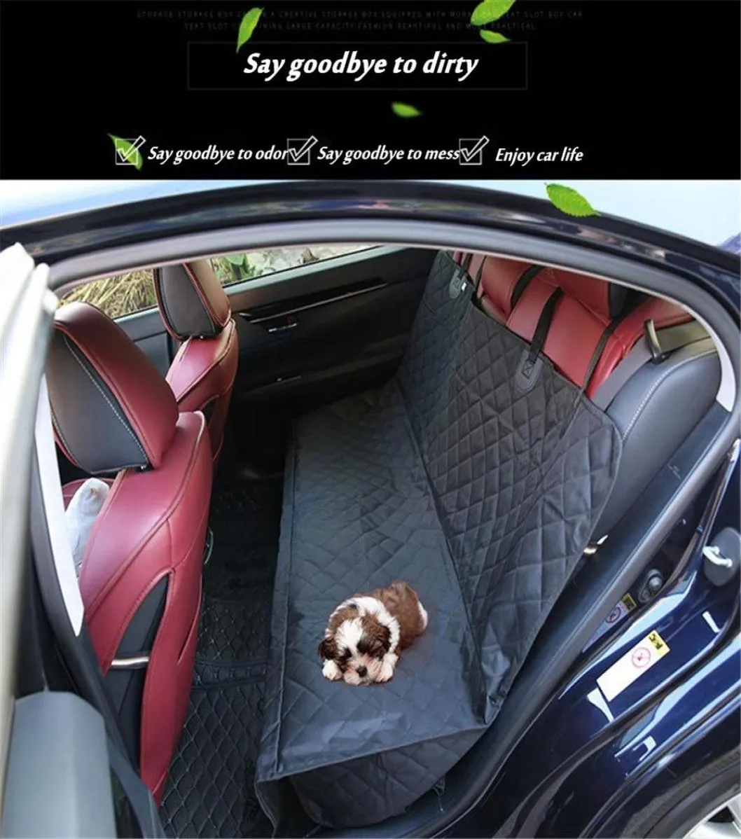 Vista de tapa del asiento para el automóvil del perro distintivo Mesh Carrier de mascotas para mascotas Trasa trasera Mat de asiento trasero Padera de cojín de hamacas Protector5650977