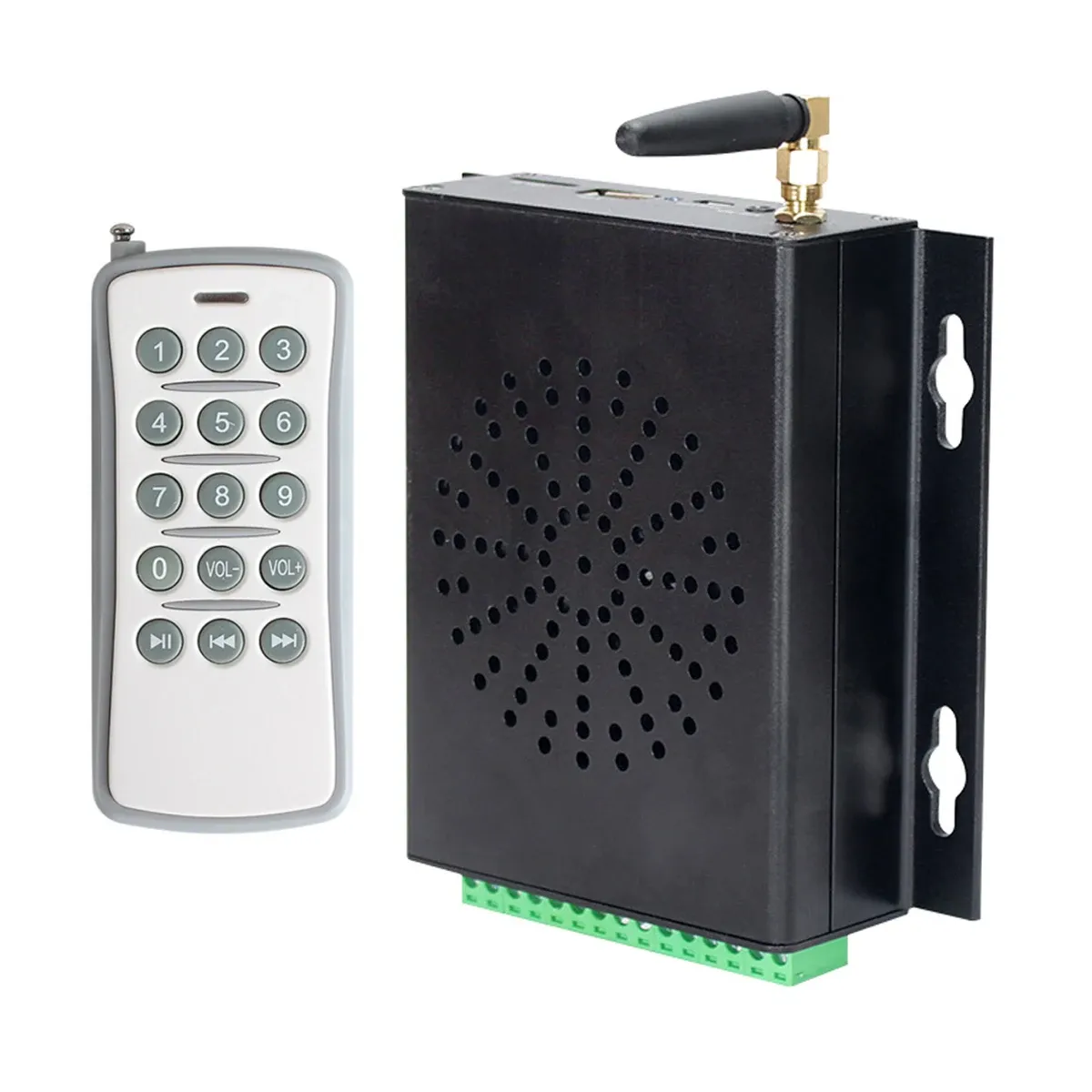 検出器15キーリモートMP3プレーヤーサポート999サウンドファイル433MHzラジオリモートコントロールオーディオプレーヤーmp3音声アナウンサー
