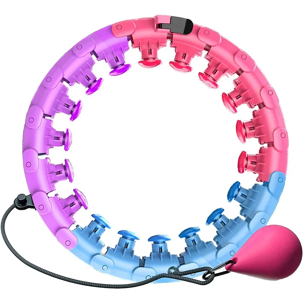 Equipments 24 Sections Smart Weighted Sport Hoops Abdominal Thin Waist Exercise Detachable Hoop Massage Fitness Circle Training Weight Loss