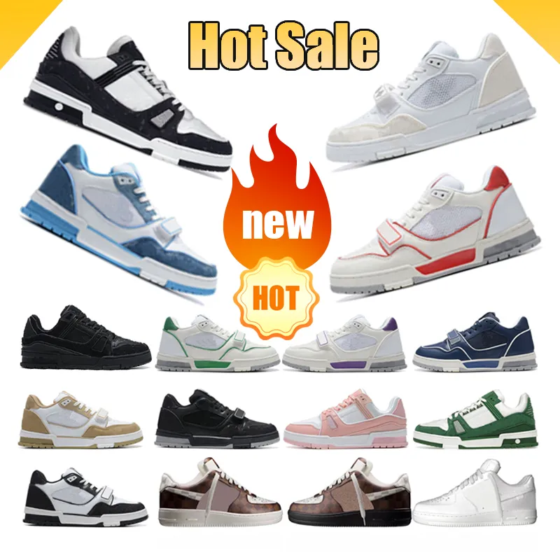 Casual Shoes Low Men Kvinnor Färg Black White Green Blue Suede Mens Womens Trainers Outdoor Sports Sneakers Walking Hot Sale 2024 36-45 Luxury