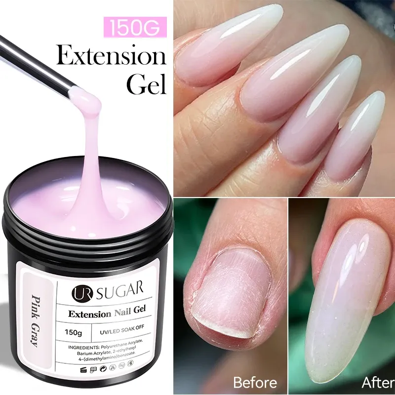 Kits Ur Sugar 150G Extension Nailgel Building Ombre Nails Camouflage Quick Extension Harde gel afweekt UV LED NAILS ART GEL MANICURE