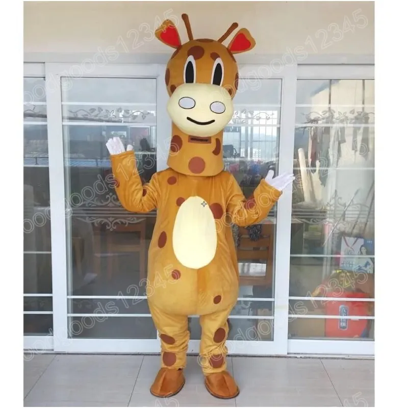 Adult Giraffe Mascot Costume Unisex Cotton Broadcloth Full Sleeve ...
