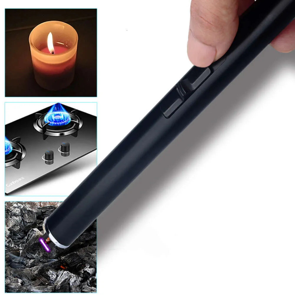 Electric BBQ lättare USB Windproof Flameless Plasma Tändkök som ingår på ovanlig laddningsbar penna för spis