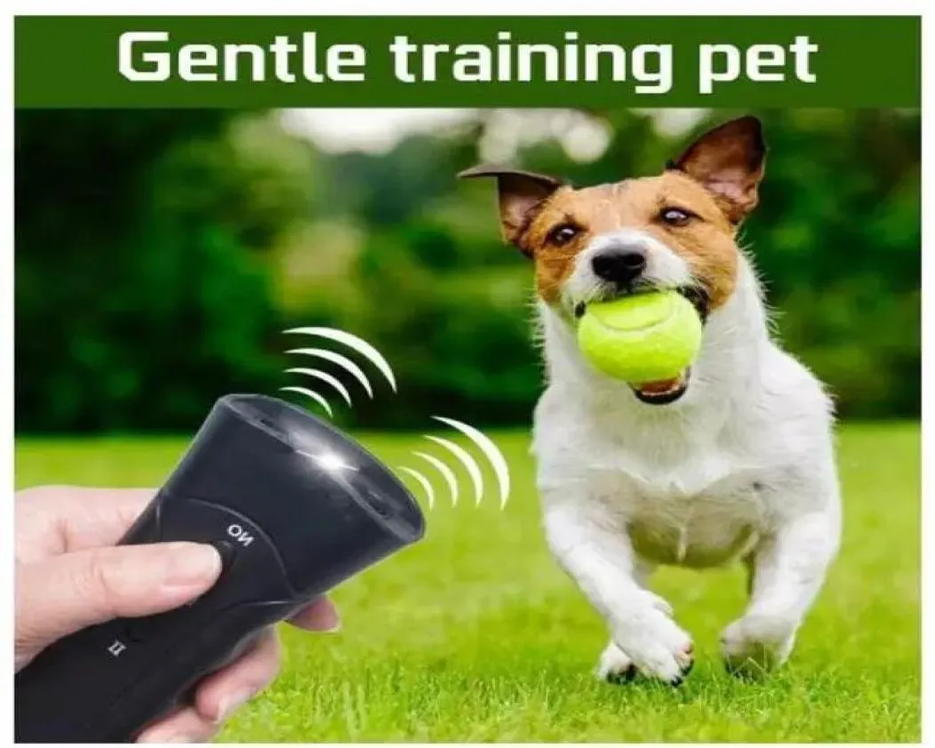 3 w 1 ultradźwiękowe LED Pet Dog Repeller Zatrzymaj Trainer Trainer Trainers