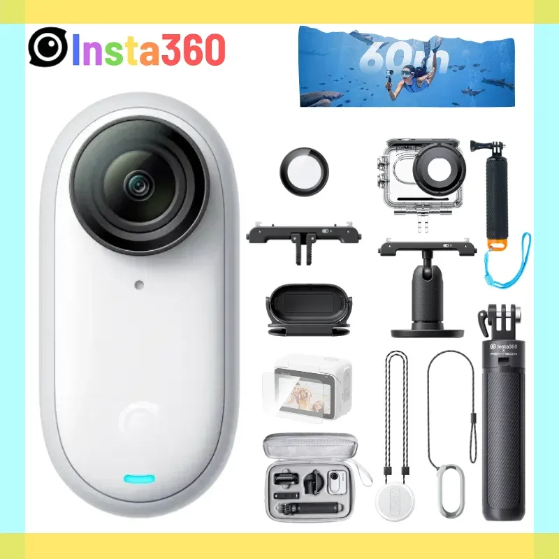 カメラInsta360 GO 3 Tiny Mighty Action Camera Arctic White 2.7K 35G防水多機能ポッドフローステート安定化